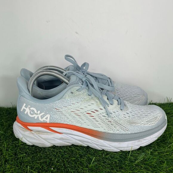 HOKA Women's Clifton 8 Running Shoe, Blue Fog  size 7.5 - Picture 3 of 10